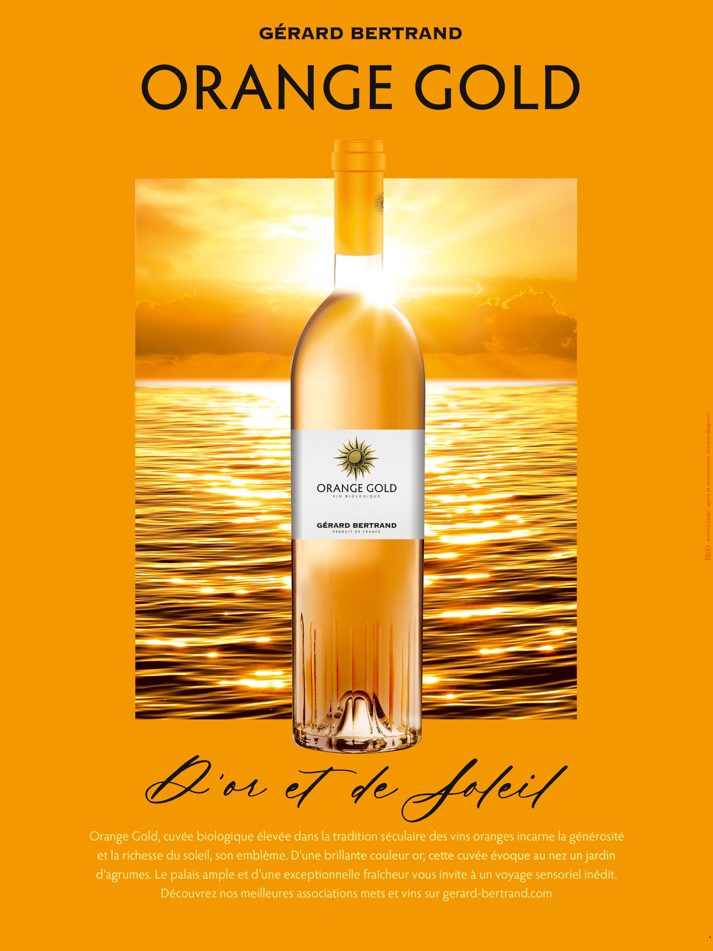 orange gold vin orange biologique gérard bertrand vin de france