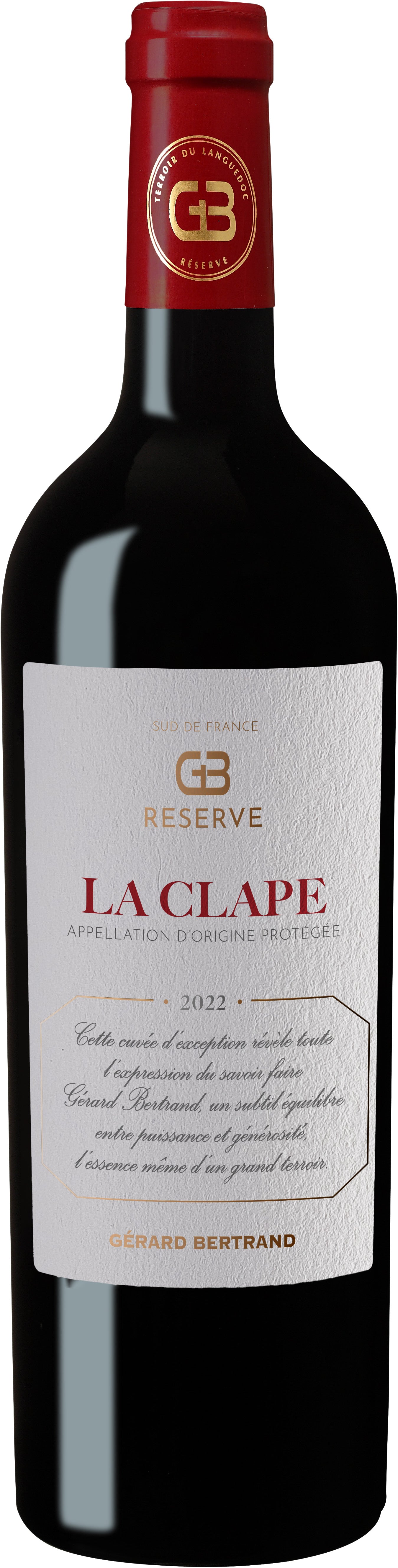 GB Réserve 2022 75cl vin rouge La Clape - Gérard Bertrand