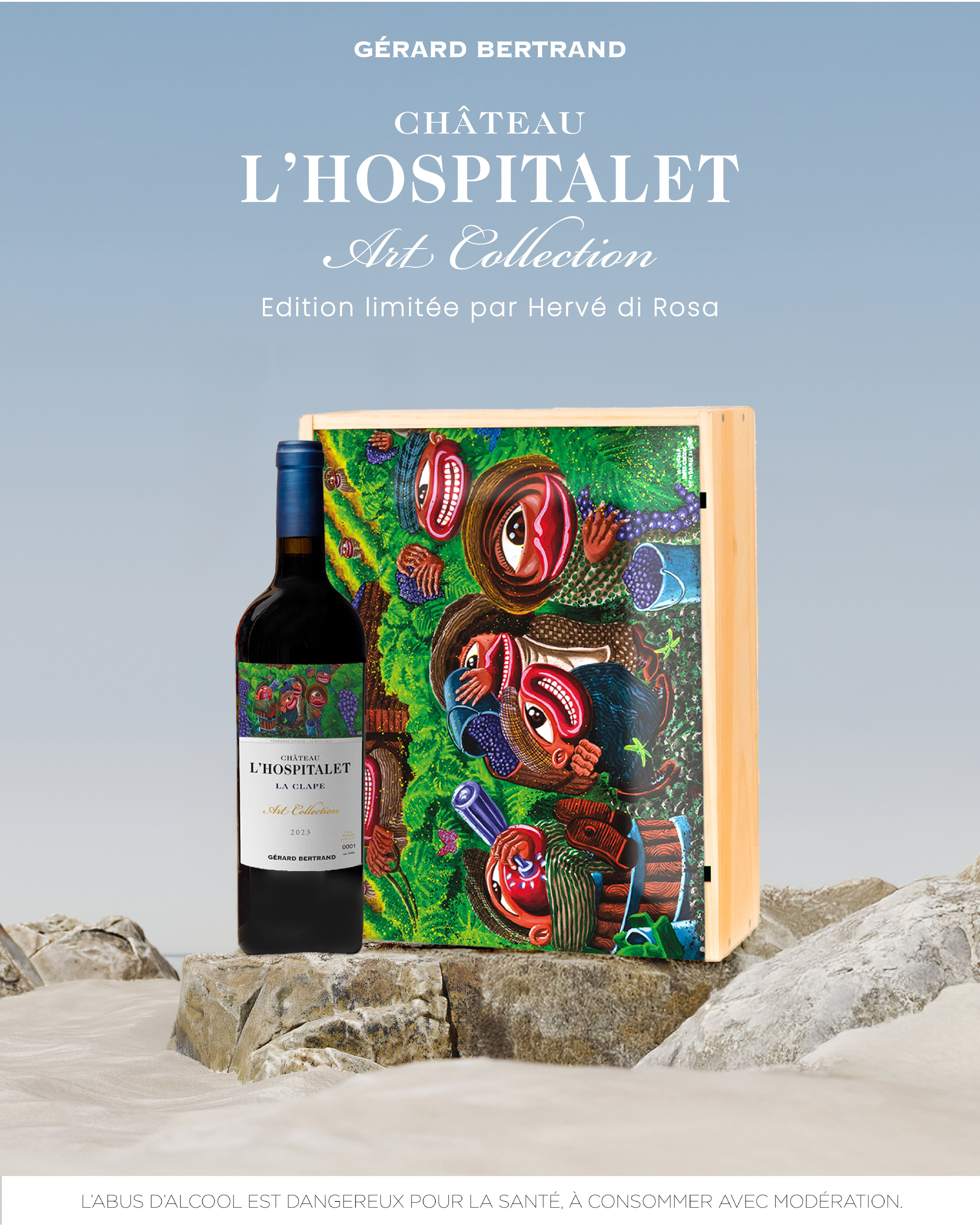 CHATEAU L'HOSPITALET ART COLLECTION DI ROSA Coffret 3×75cl 2023 - Gérard Bertrand