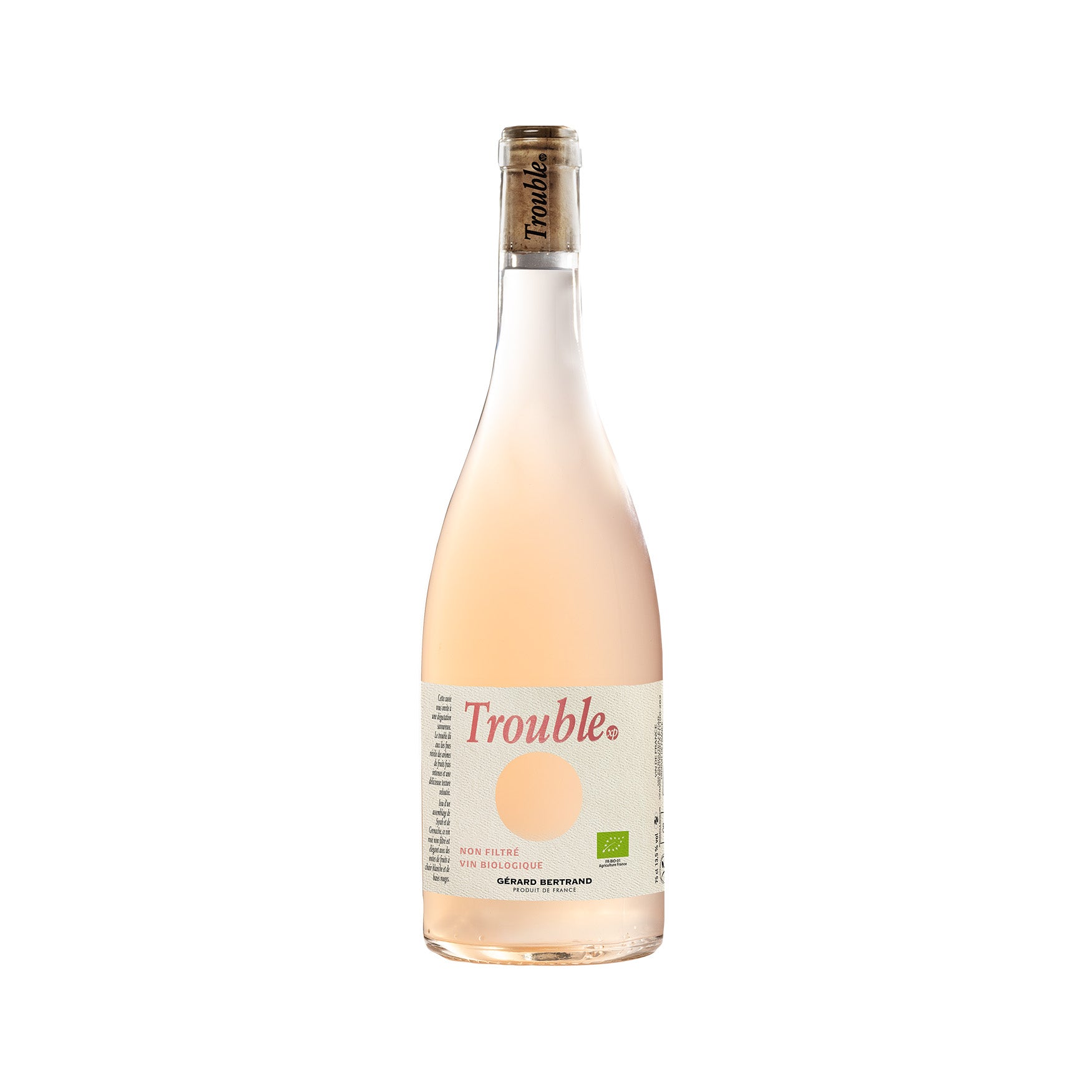 Trouble xp vin rosé bio Non Filtré 2024 75cl - Gérard Bertrand