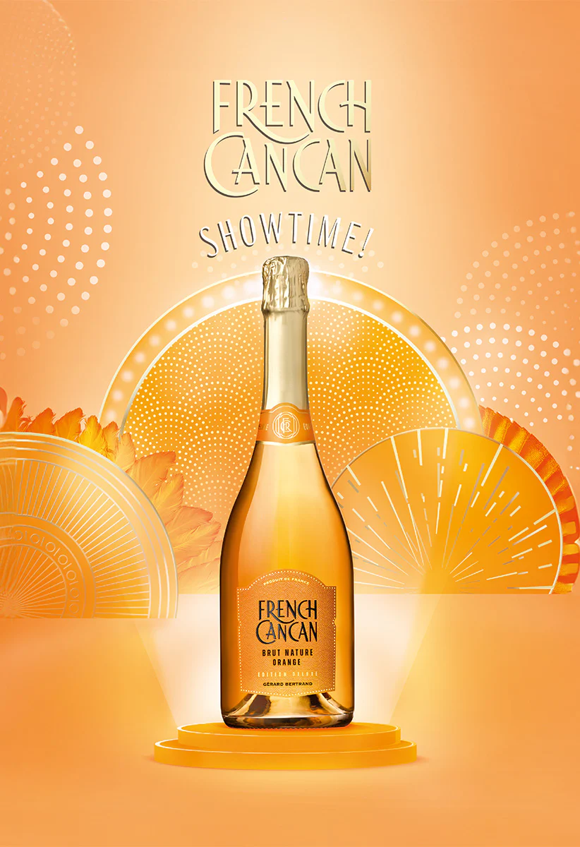 French Cancan Brut Orange Bio 2023 Lot 6 bouteilles 75cl - Gérard Bertrand