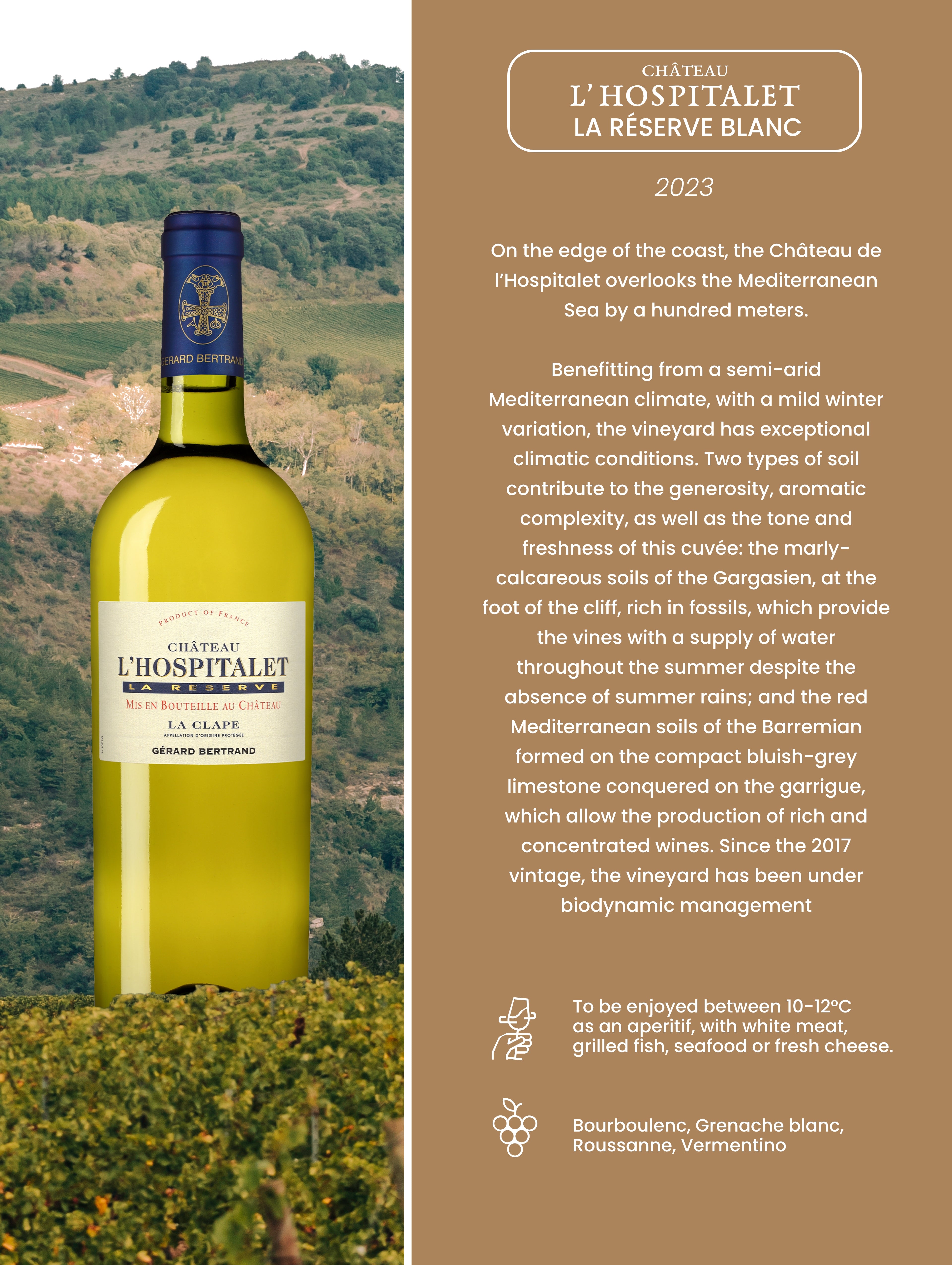 chateau l'hospitalet la réserve vino bianco 2023