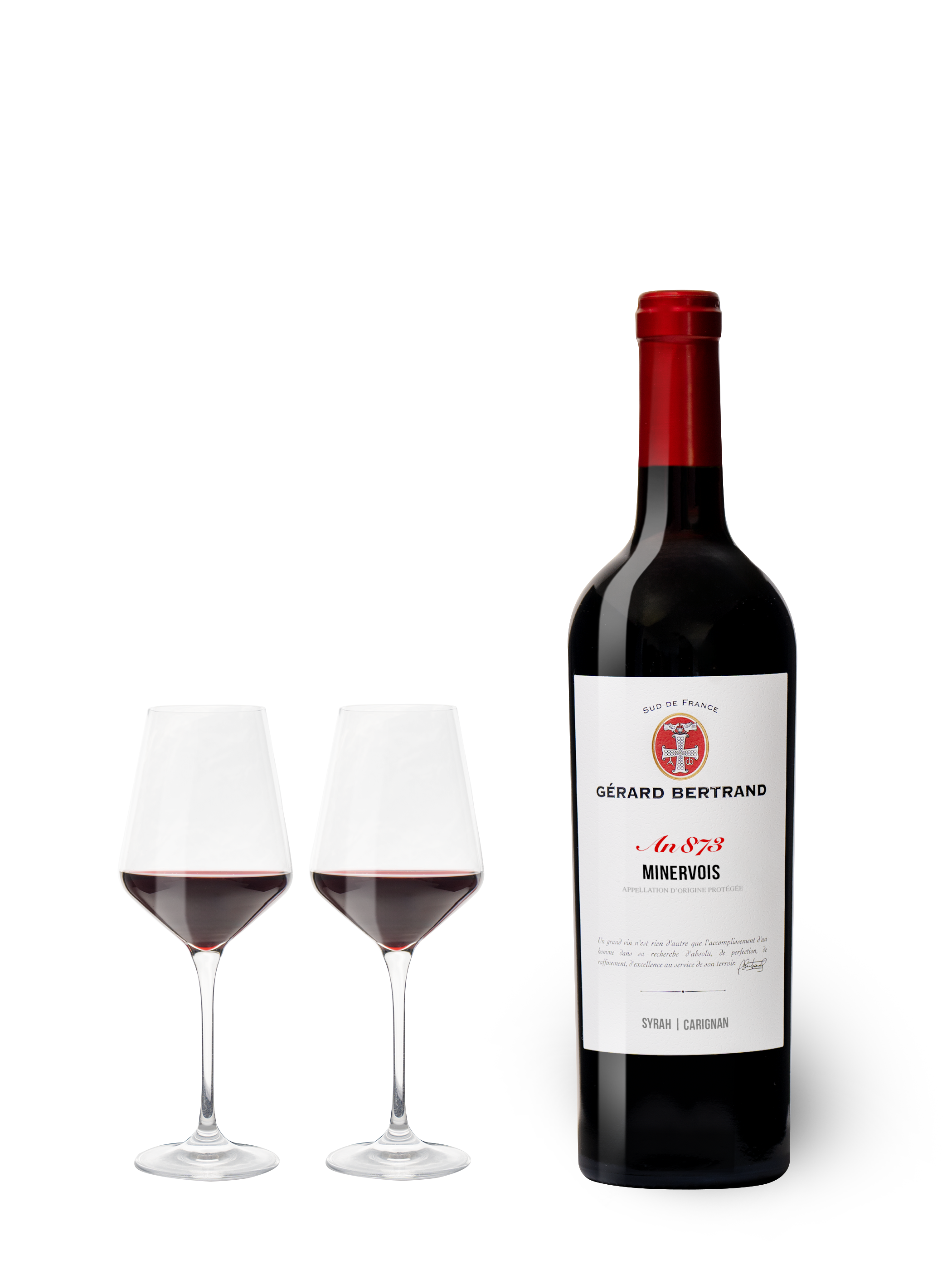 Héritage "An 873" rouge Minervois 2022 Lot 6 Bouteilles 75cl - Gérard Bertrand