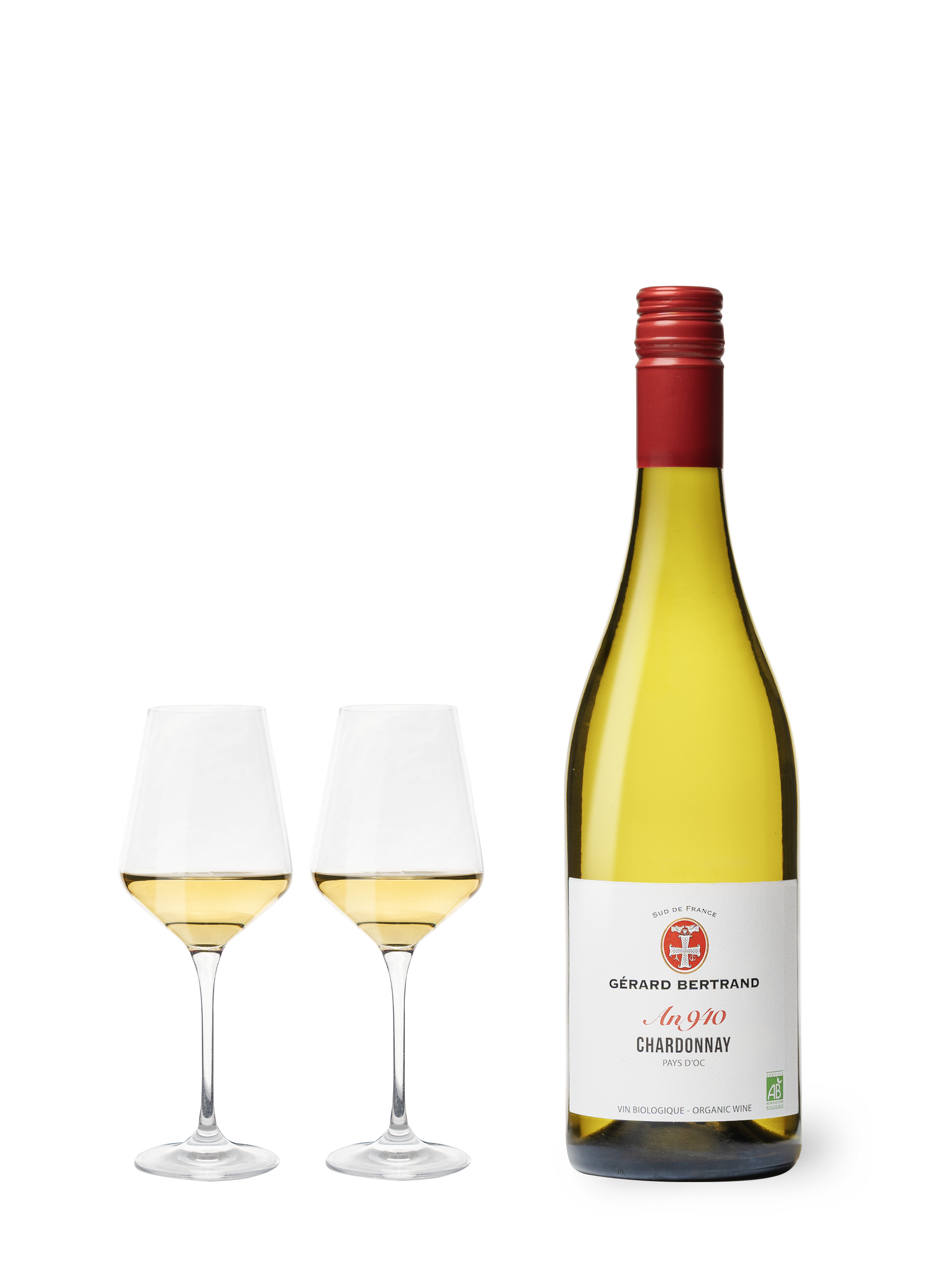 Héritage "An 940" Chardonnay 2024 75cl vin blanc bio - Gérard Bertrand