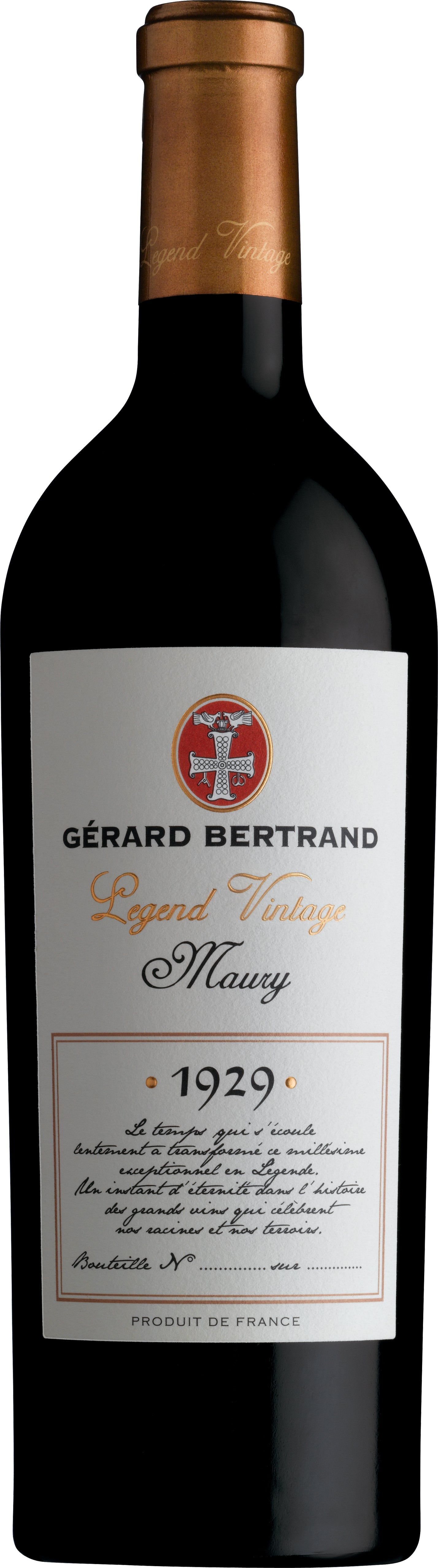 Legend Vintage Vins Doux Naturels 1929 Maury 75cl - Gérard Bertrand