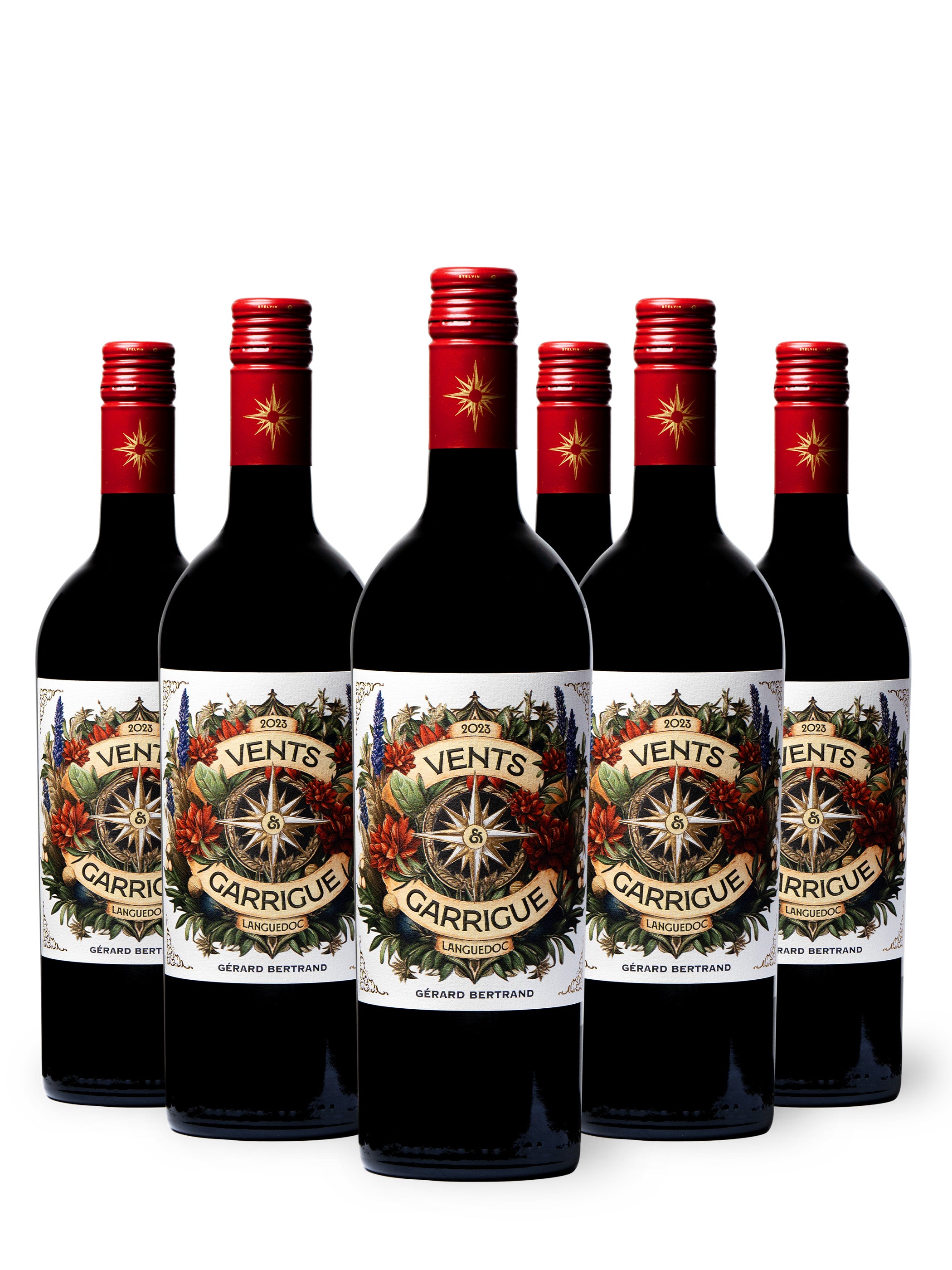 Vents & Garrigue vin rouge bio 2023 Lot 6 Bouteilles 75cl - Gérard Bertrand
