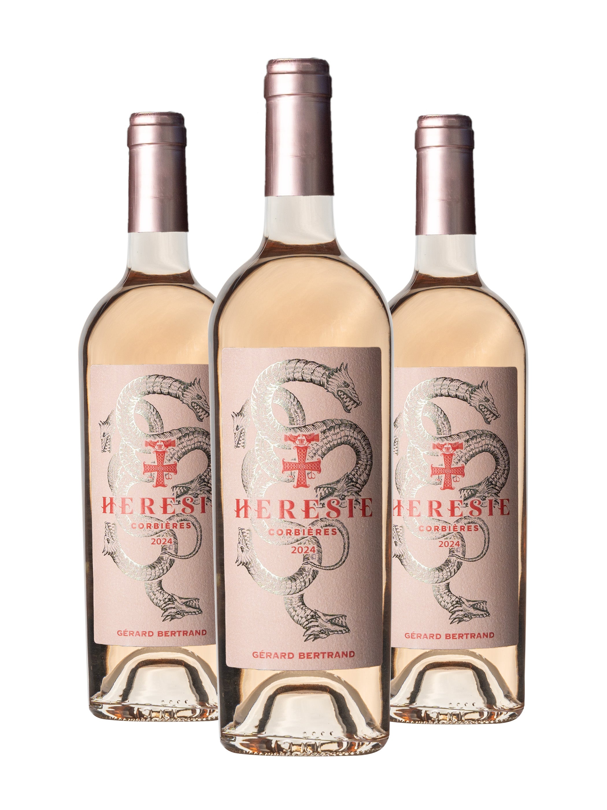 Hérésie vin rosé Corbières 2024 Lot 3 Bouteilles 75cl - Gérard Bertrand