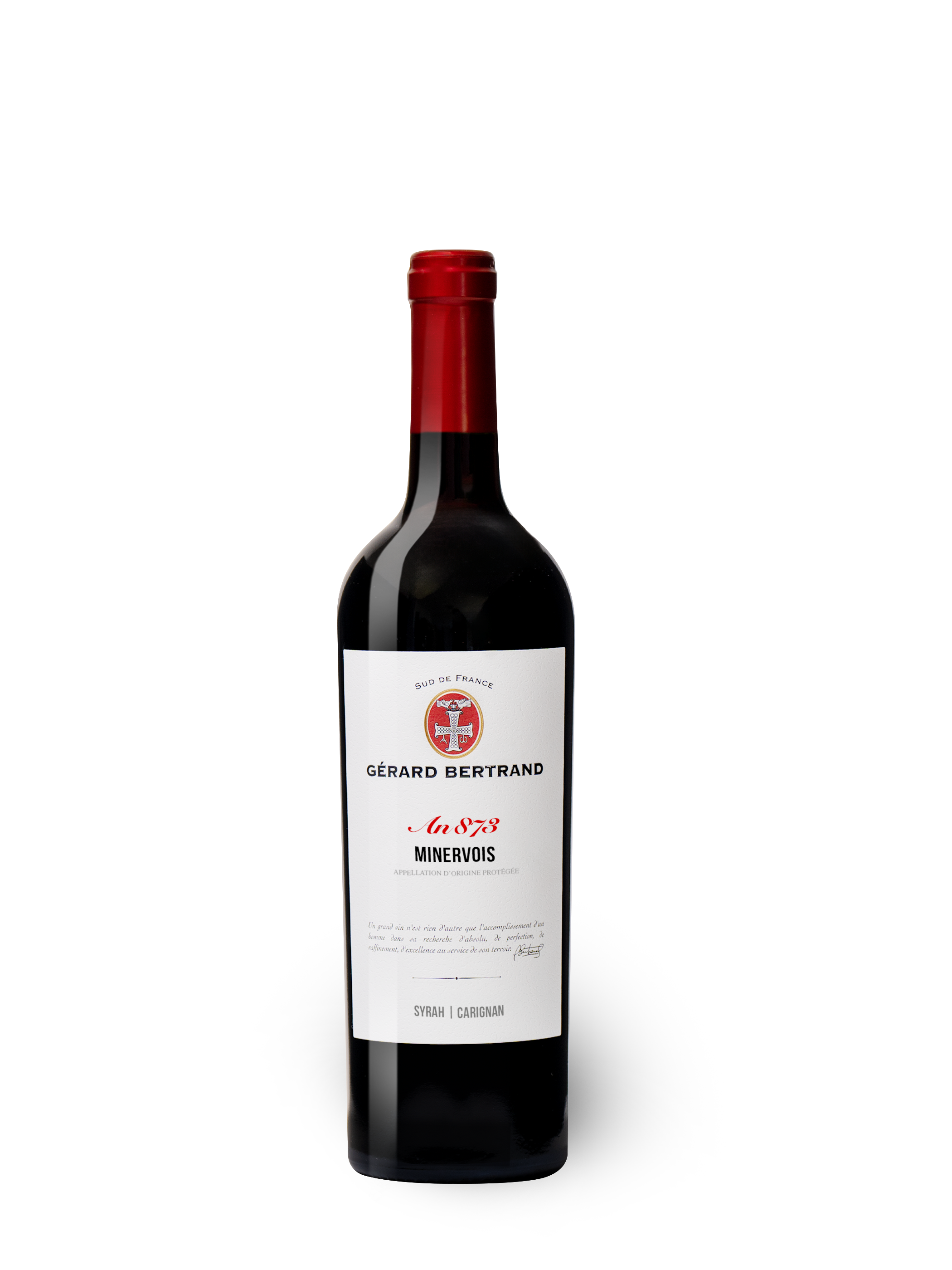 Héritage "An 873" vin rouge Minervois 2022 75cl - Gérard Bertrand 
