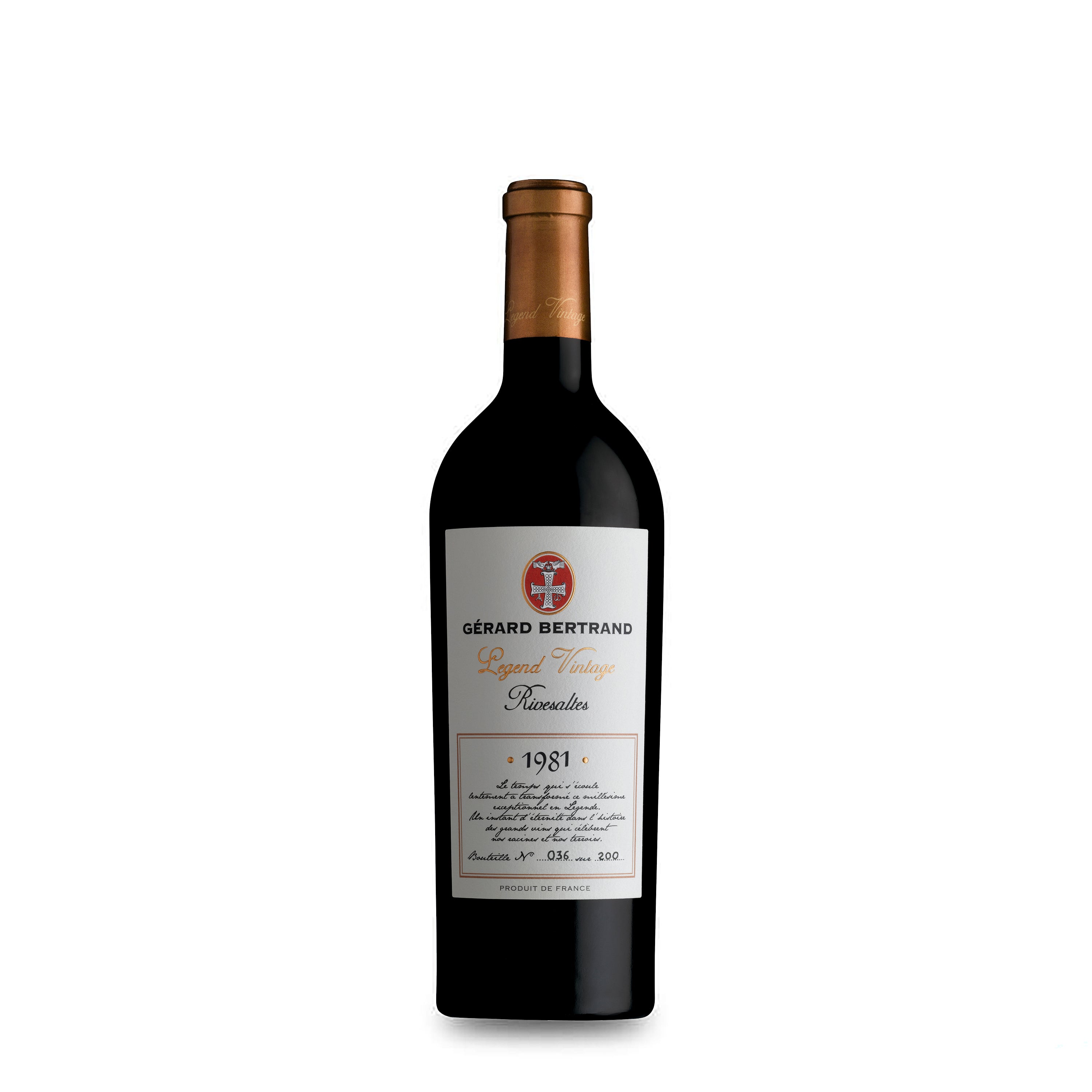 Legend Vintage Vins Doux Naturels 1981 Rivesaltes 75cl - Gérard Bertrand 