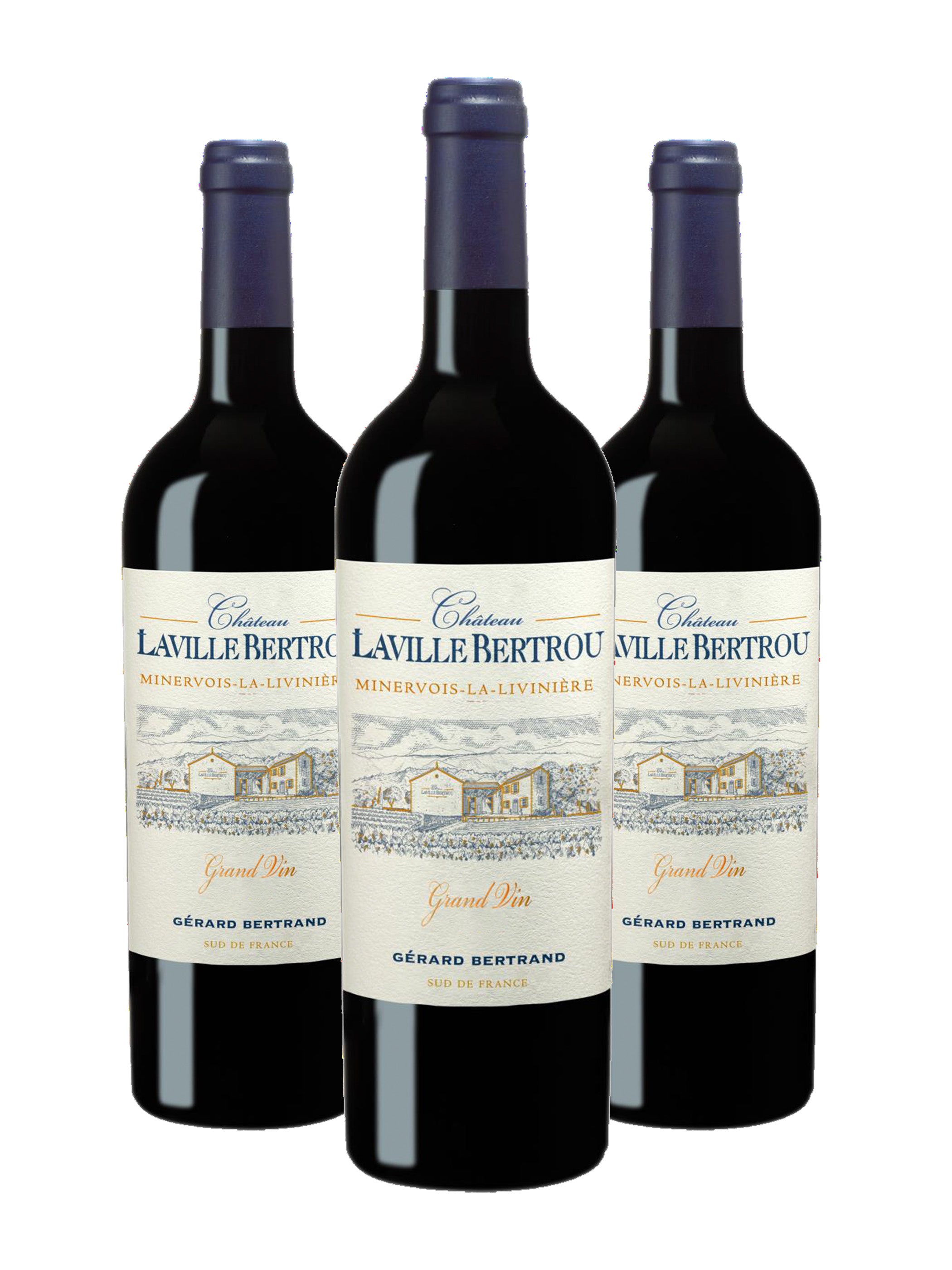 Château Laville Bertrou Grand Vin rouge 2021 Lot 3 bouteilles 75cl - Gérard Bertrand 