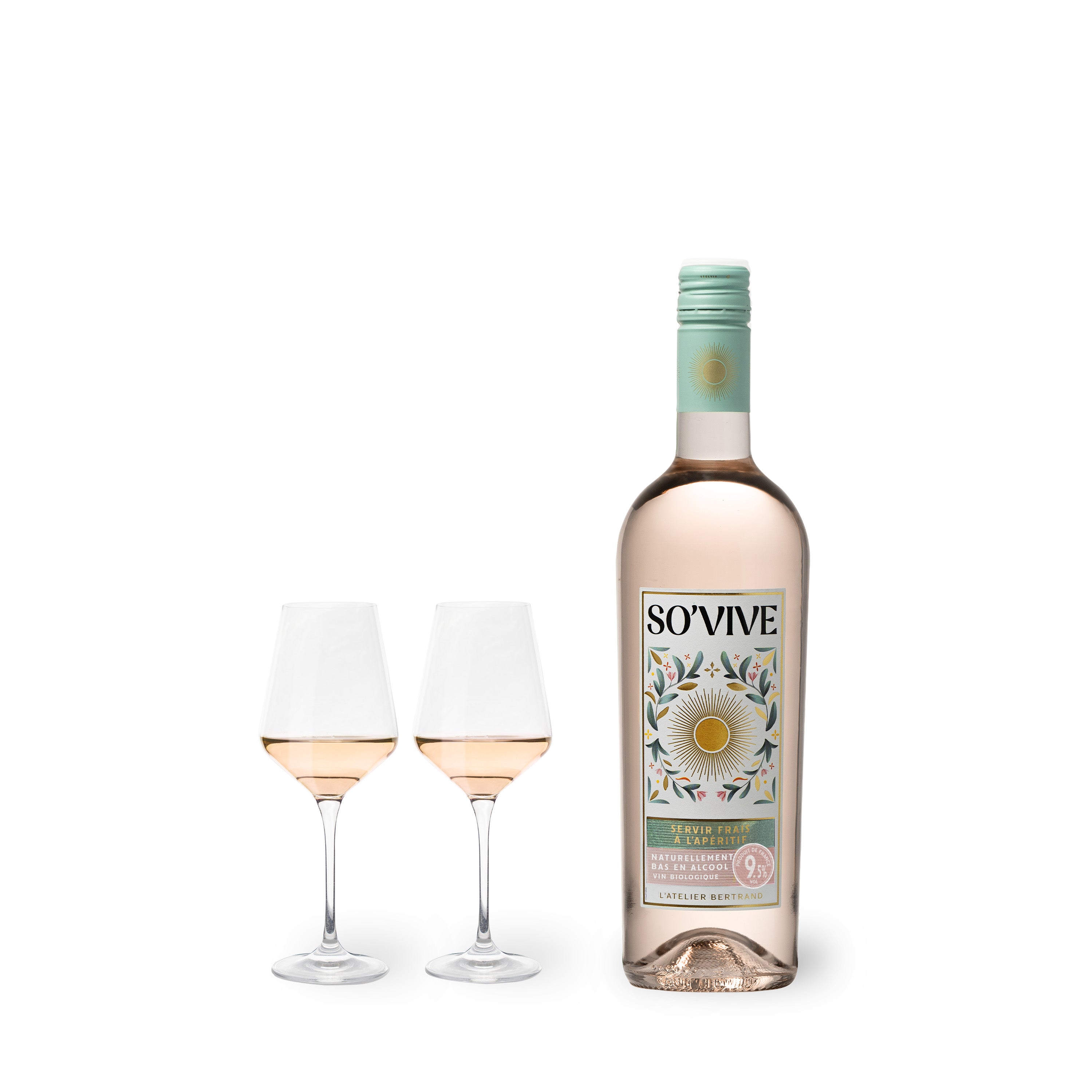 So’Vive 2025 vin rosé bio 75cl naturellement faible en alcool - Gérard Bertrand 