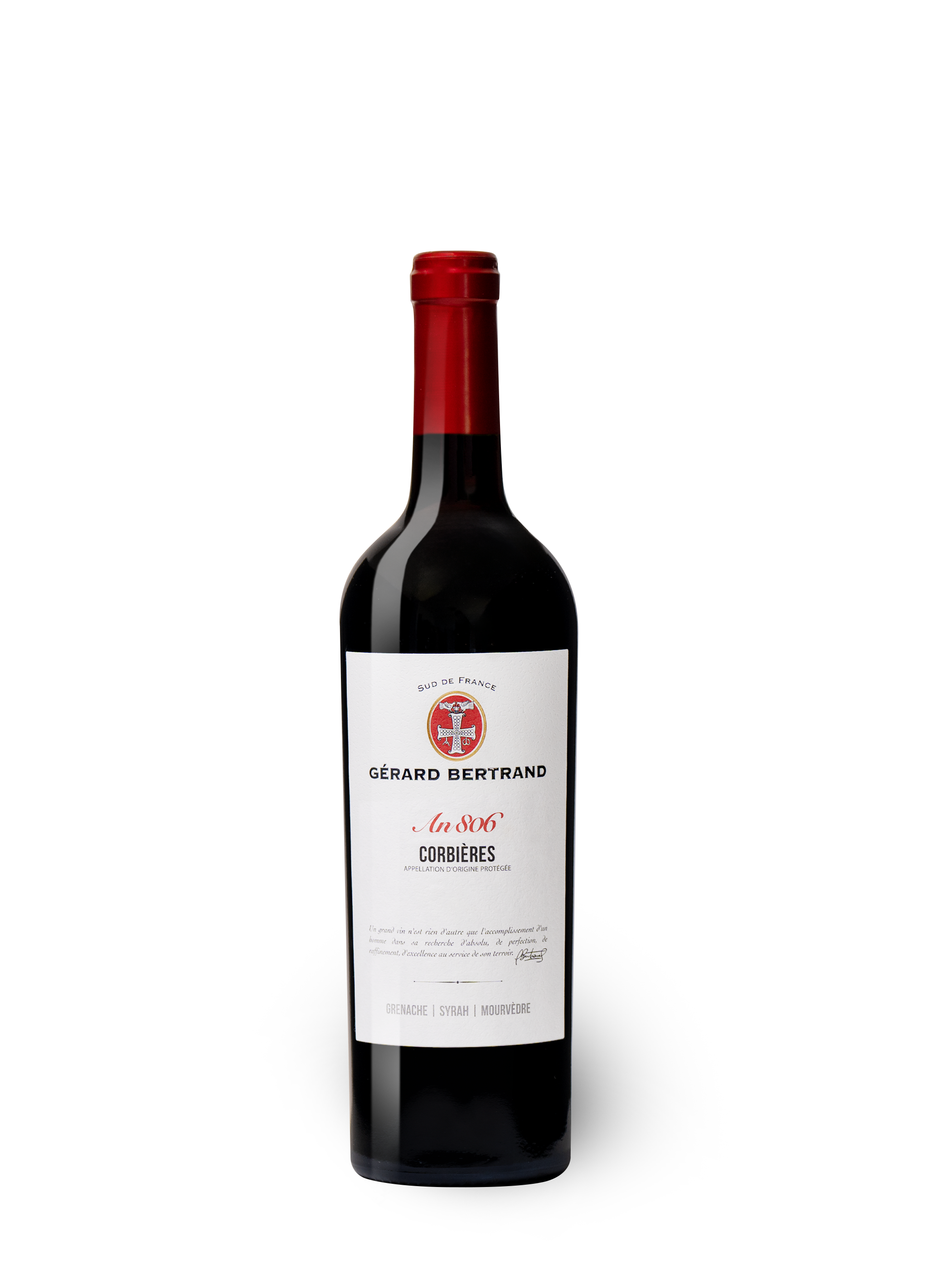 Héritage "An 806" rouge Corbières 2022 75cl - Gérard Bertrand 