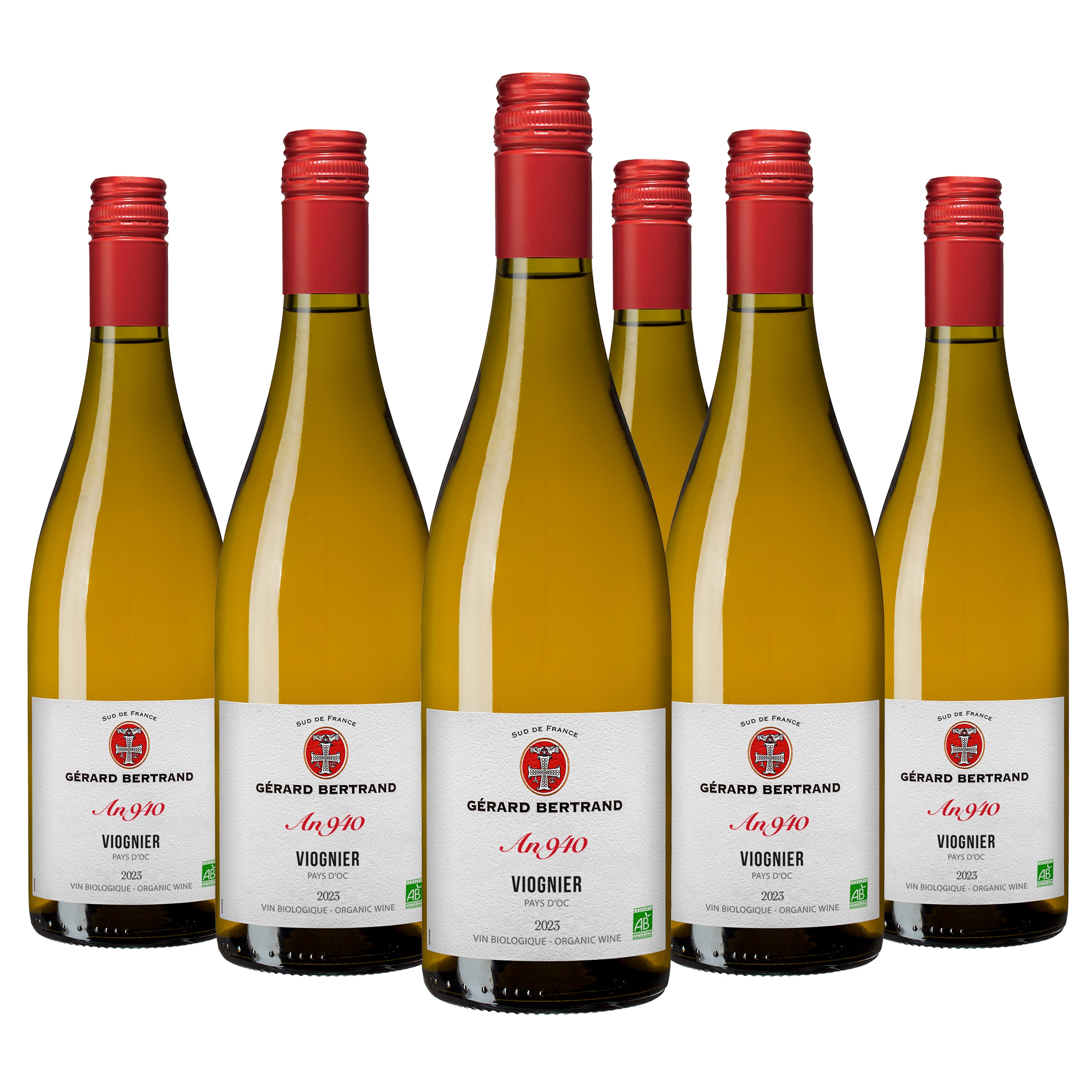 Héritage "An 940" Viognier 2023 Lot 6 bouteilles 75cl vin blanc bio - Gérard Bertrand 