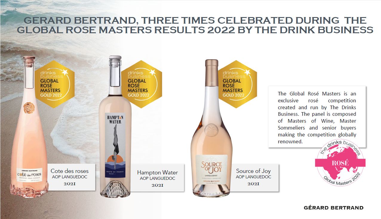 Trois Médailles d'Or au Global Rosé Masters