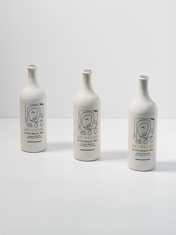 Art de Vivre blanc Clairette du Languedoc Adissan 75cl 2023 lot de 3 bouteilles et son coffret - Gérard Bertrand 