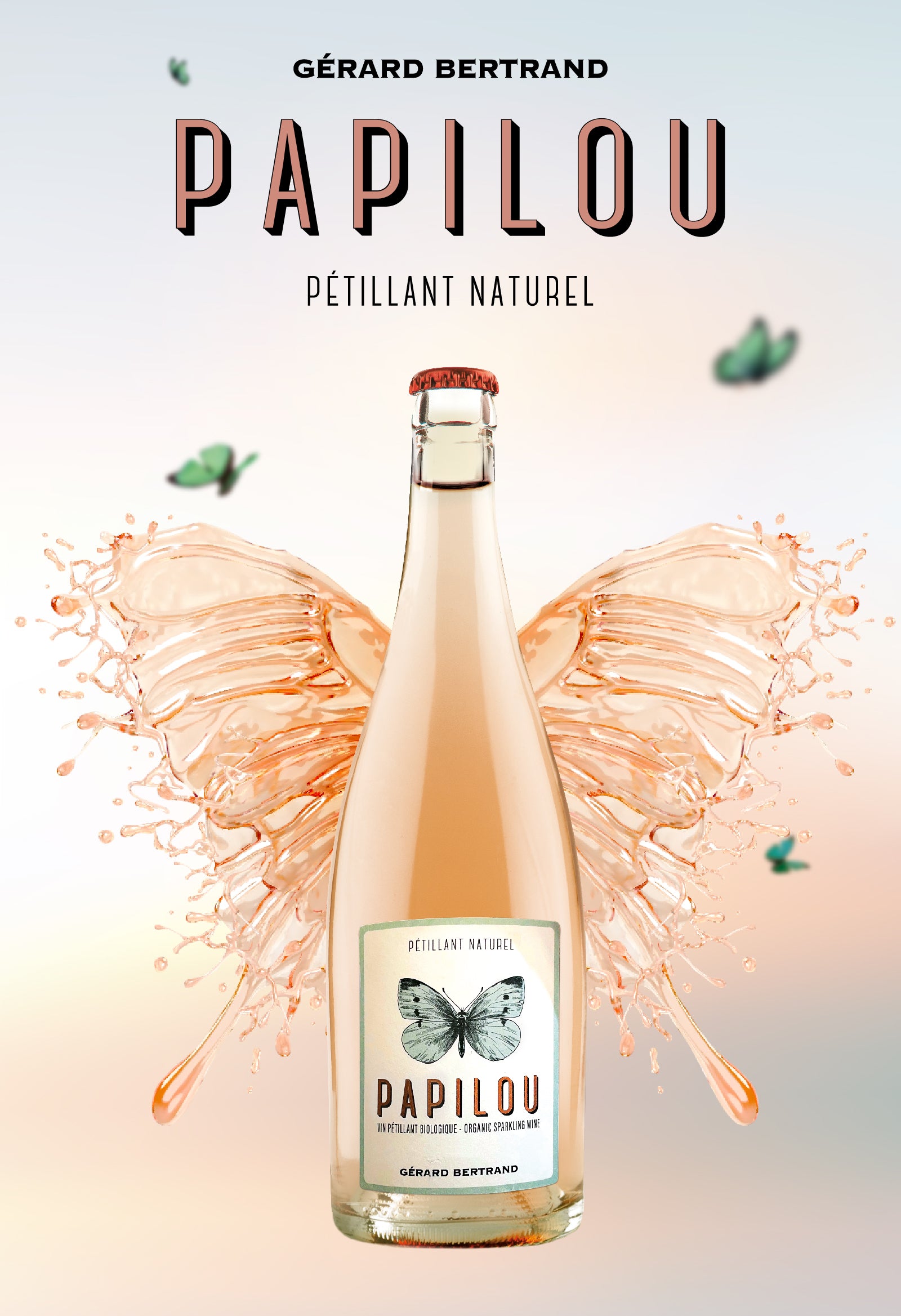 Papilou vin Pétillant Naturel rosé 2023 Lot 3 Bouteilles 75cl - Gérard Bertrand 
