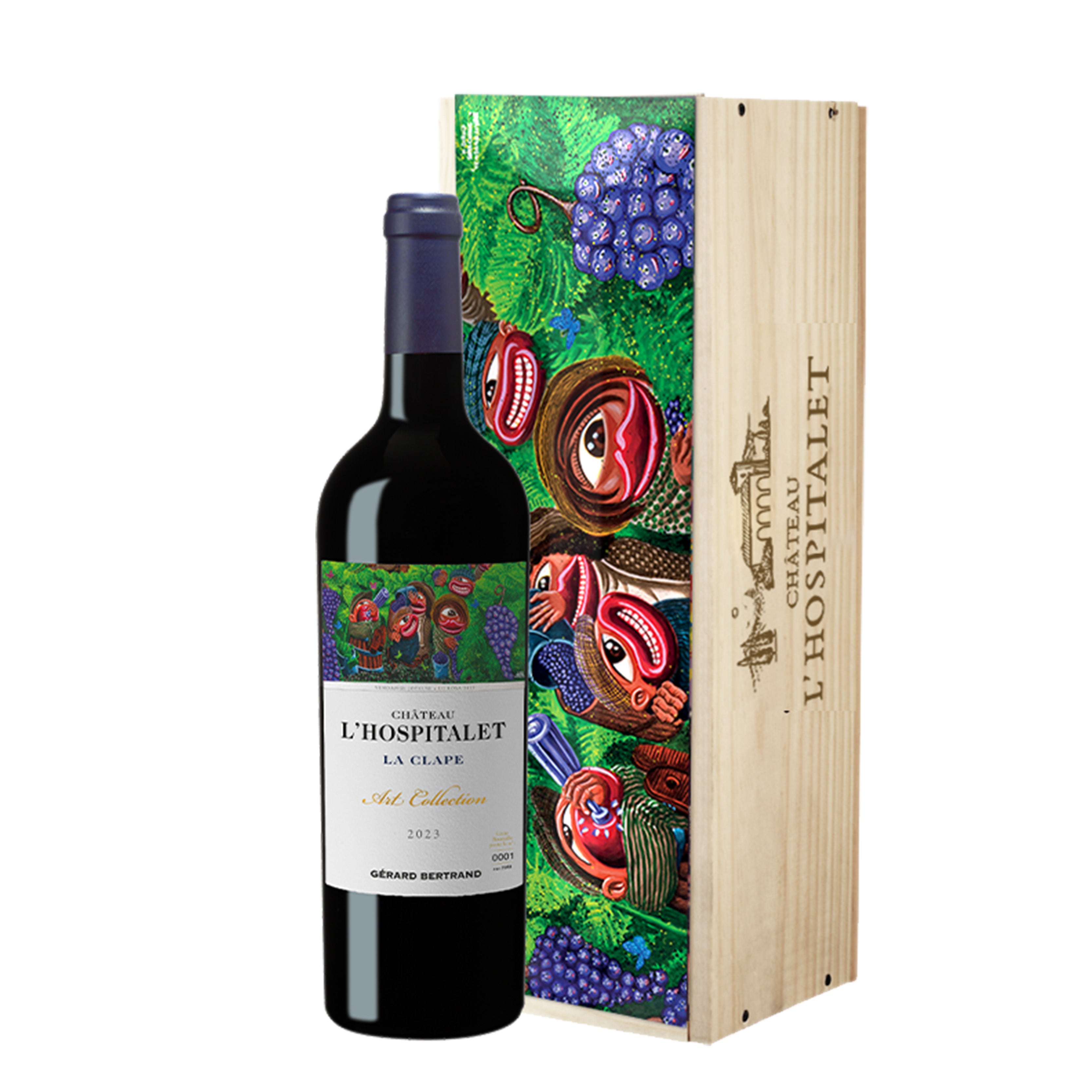 CHATEAU L'HOSPITALET ART COLLECTION DI ROSA Coffret unitaire 75cl 2023 vin rouge biodynamique