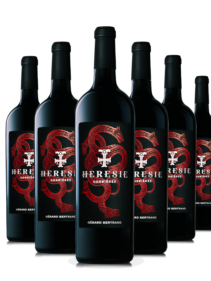 Hérésie vin rouge corbières 2022 Lot 6 Bouteilles 75cl - Gérard Bertrand 