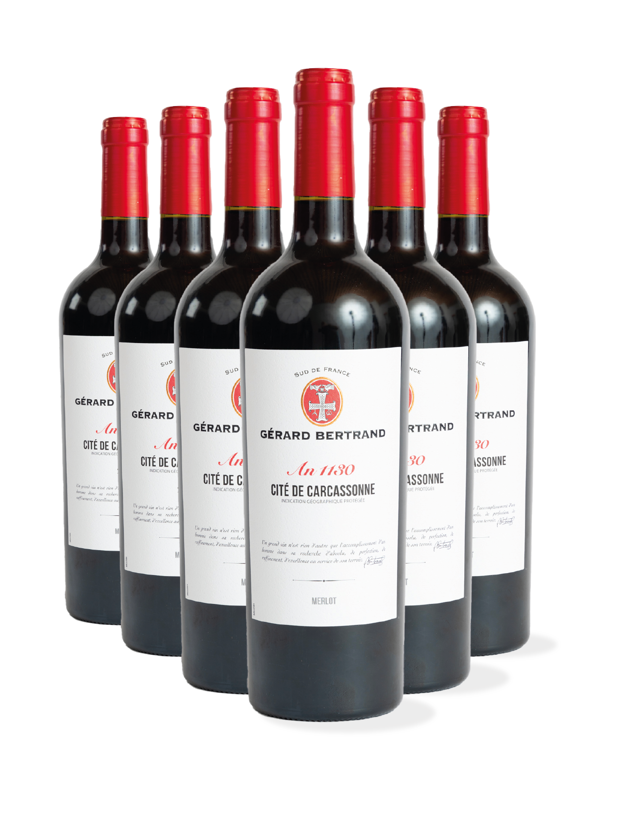Héritage "An 1130" rouge IGP Cité de Carcassonne Lot 6 Bouteilles 75cl - Gérard Bertrand 