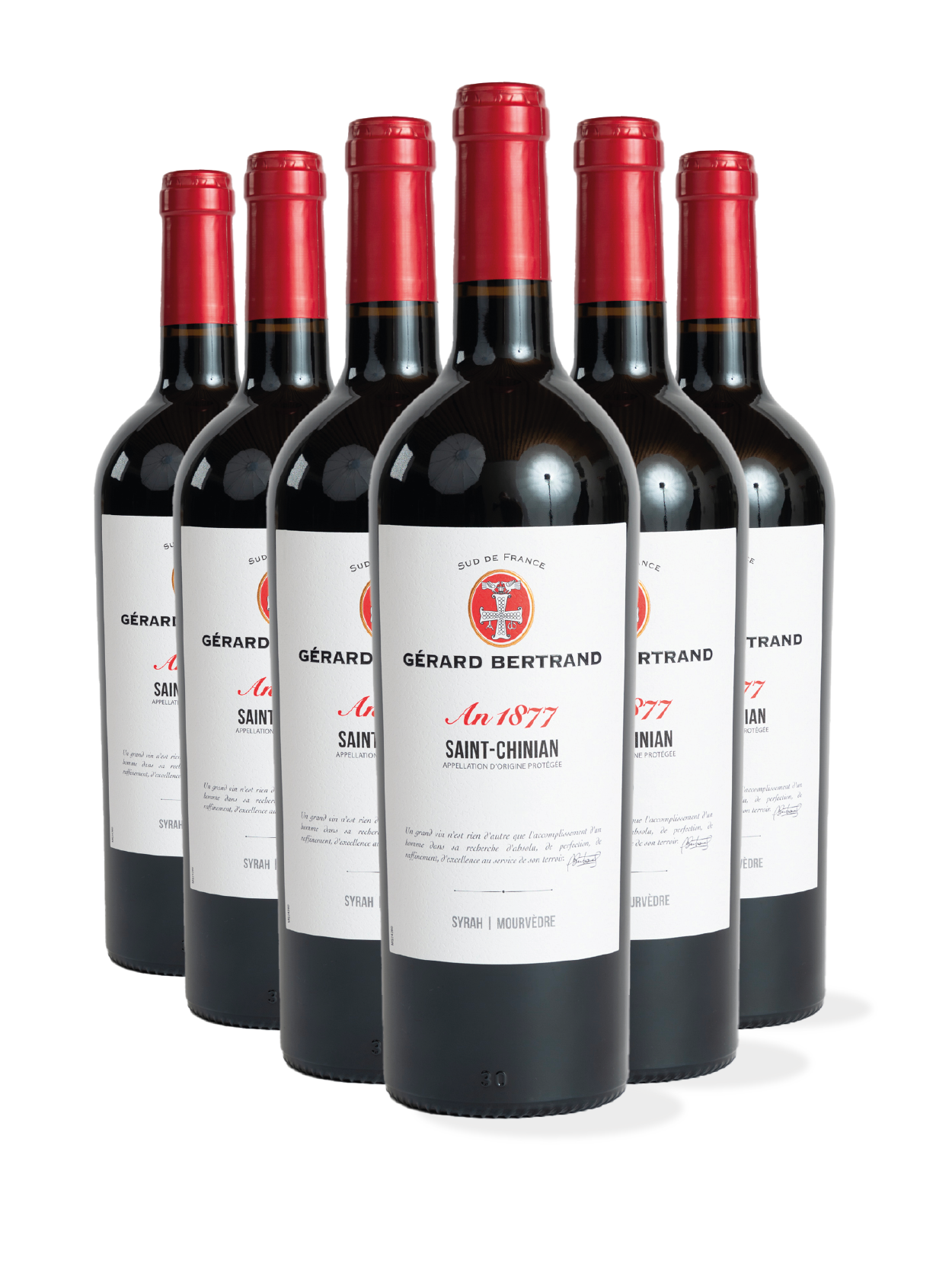 Héritage "An 1877" rouge Saint Chinian 2022 Lot 6 Bouteilles 75cl - Gérard Bertrand 