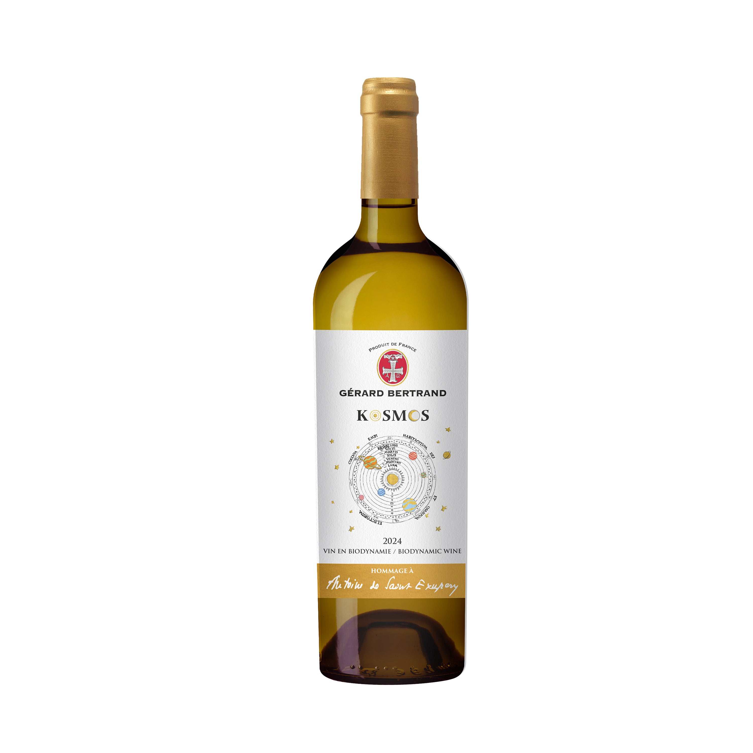 Kosmos jour Hommage à Saint Exupéry 75cl 2024 vin blanc biodynamie - Gérard Bertrand 