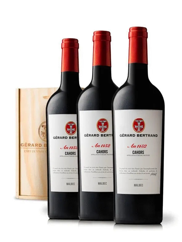 Héritage Cahors an "1152" 2021 - Coffret Bois 3 Bouteilles - Gérard Bertrand 