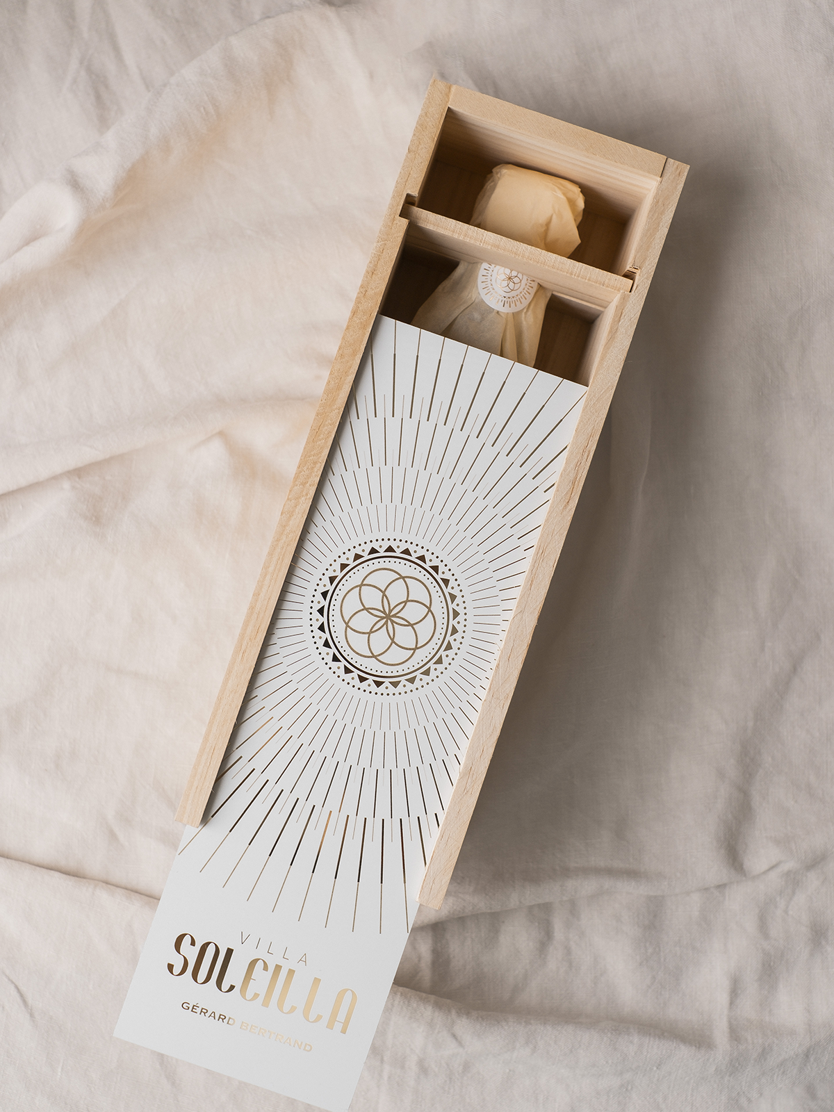 Villa Soleilla Coffret 2022 coffret bois 6 bouteilles 75cl vin orange biodynamique - Gérard Bertrand 