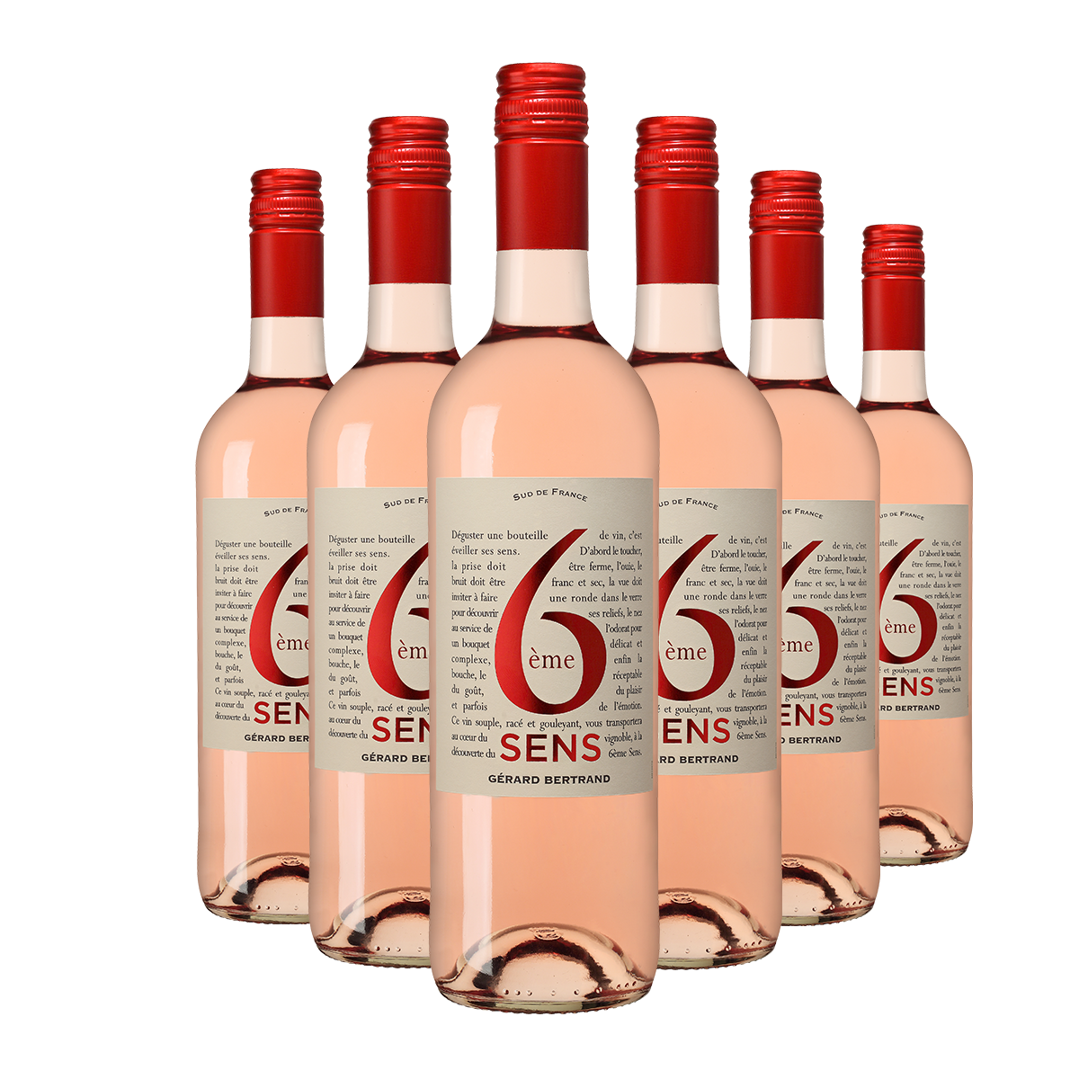 6ème sens vin rosé bio 2024 Lot 6 Bouteilles 75cl - Gérard Bertrand 