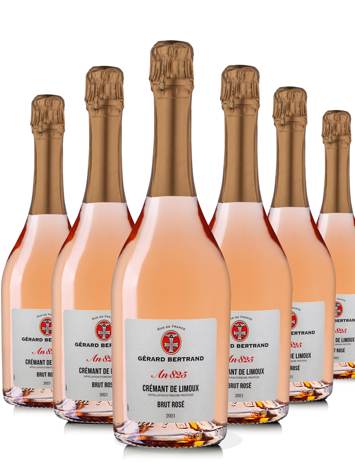 Heritage An 825 Crémant de Limoux Brut rosé 2021 Lot 6 Bouteilles 75cl - Gérard Bertrand 