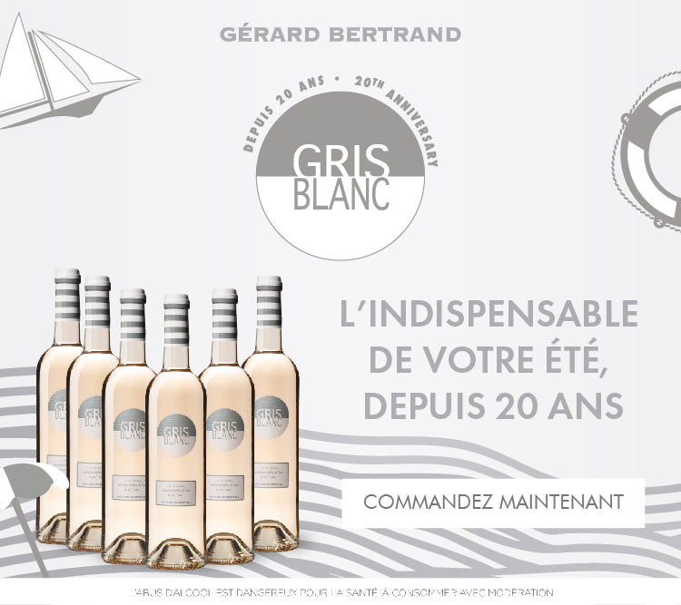 Offre Spéciale 12 bouteilles Gris Blanc 2024 et Magnum 20 ans Offert - Gérard Bertrand 