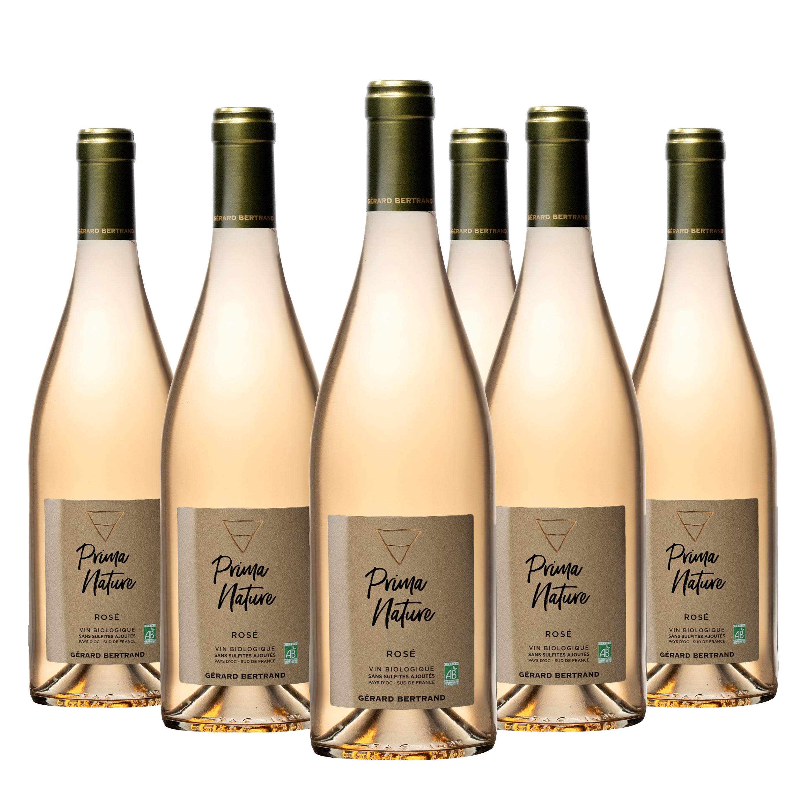 Prima Nature 2025 vin rosé bio vegan sans sulfites Lot 6 bouteilles 75cl - Gérard Bertrand 