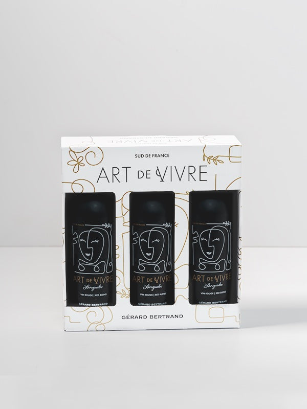 Art de Vivre rouge AOP Languedoc 75cl 2021 3 bouteilles et son coffret - Gérard Bertrand 