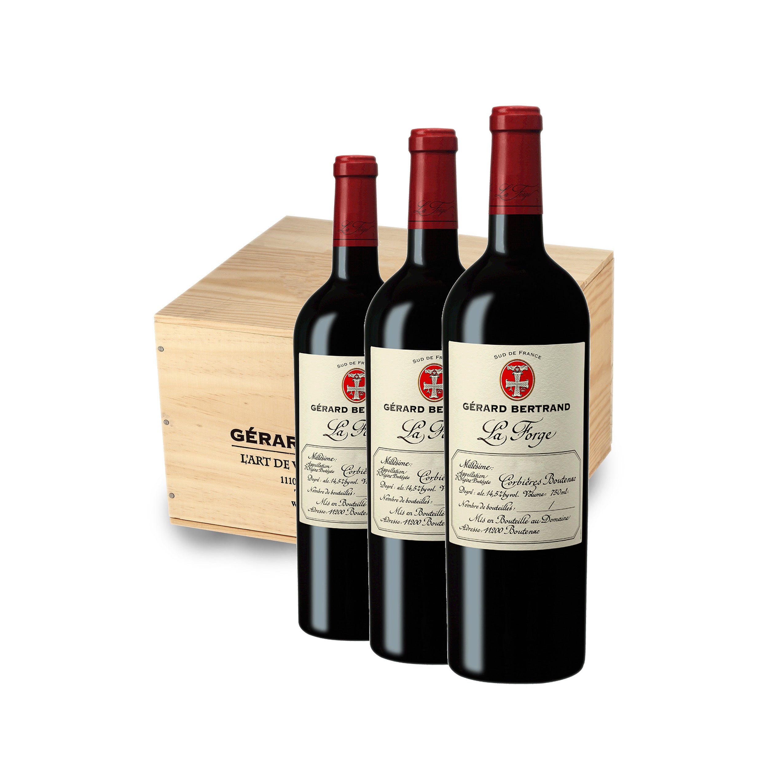 La Forge 2019 Caisse Bois 6 Bouteilles 75cl - Gérard Bertrand 