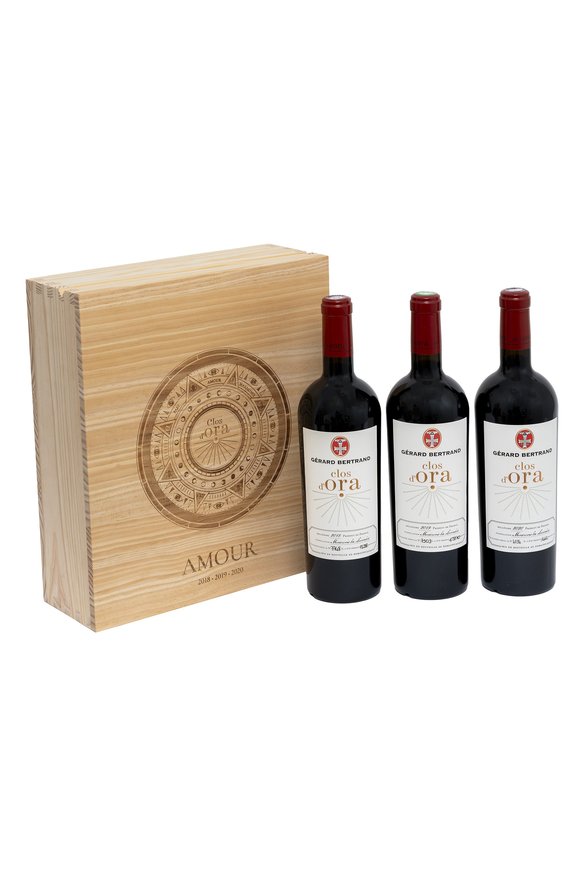 Clos d'Ora Caisse Amour 3 millésimes 2018, 2019 et 2020 - série limitée - Gérard Bertrand 