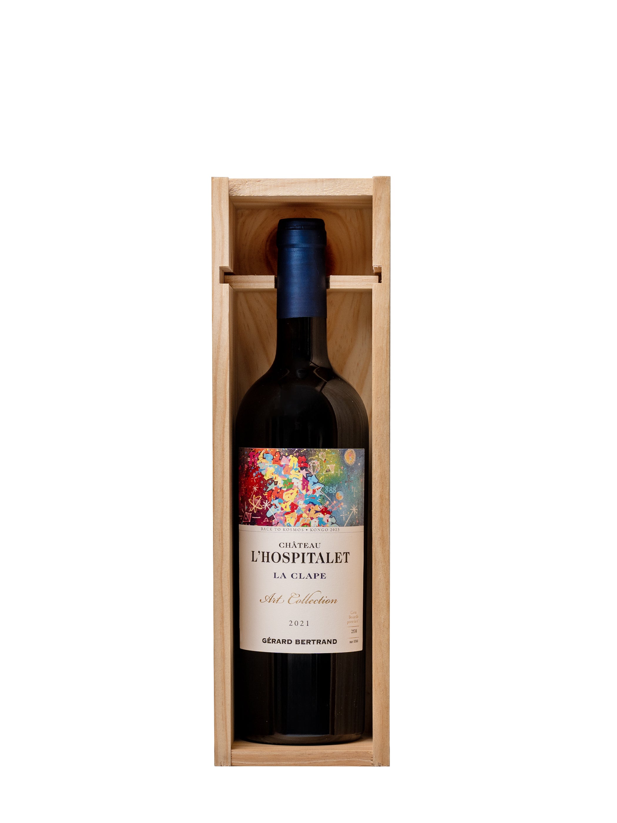 CHÂTEAU L’HOSPITALET ART COLLECTION Coffret 75cl 2021 -  « BACK TO COSMOS » CYRIL KONGO - Gérard Bertrand 