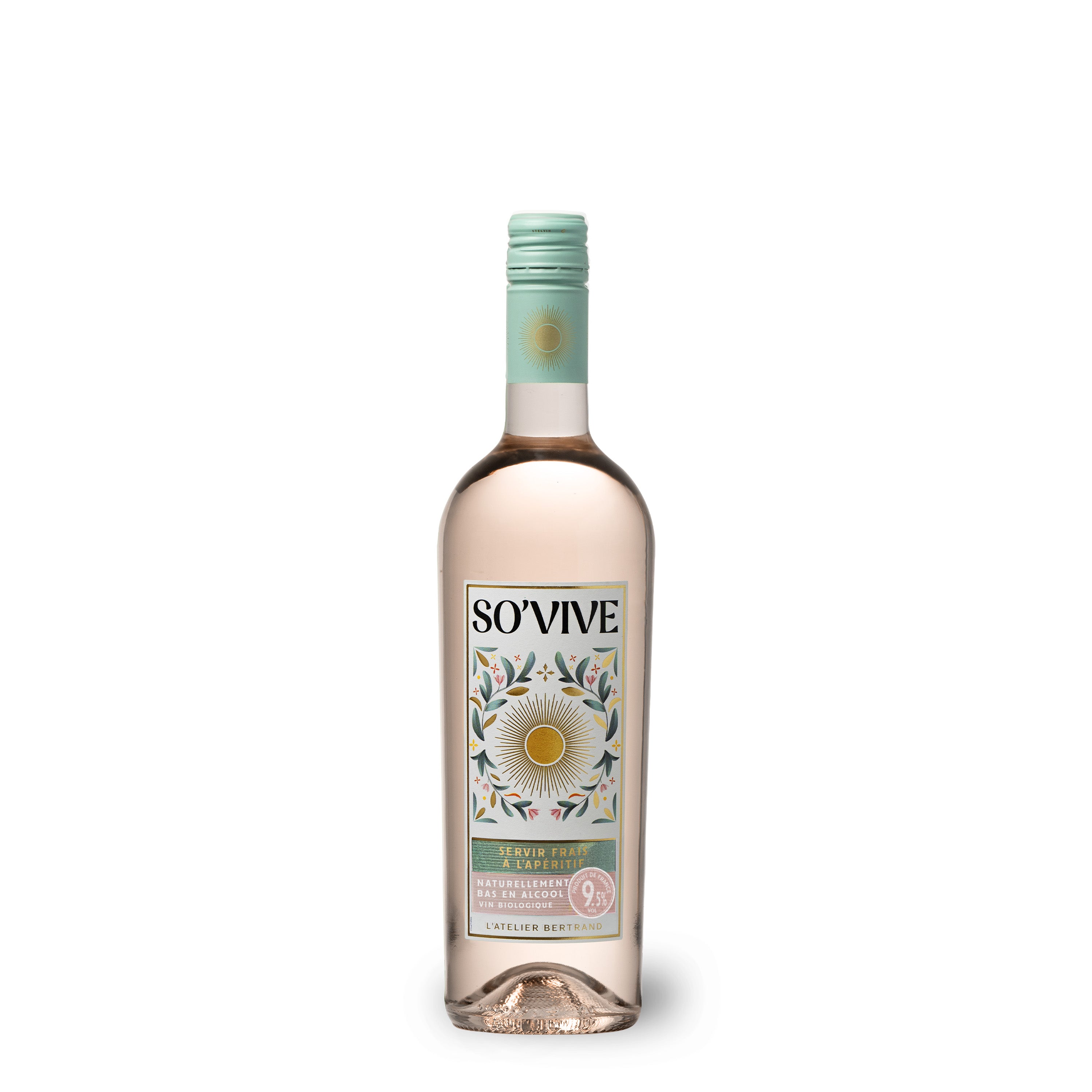 So’Vive 2025 vin rosé bio 75cl naturellement faible en alcool - Gérard Bertrand 