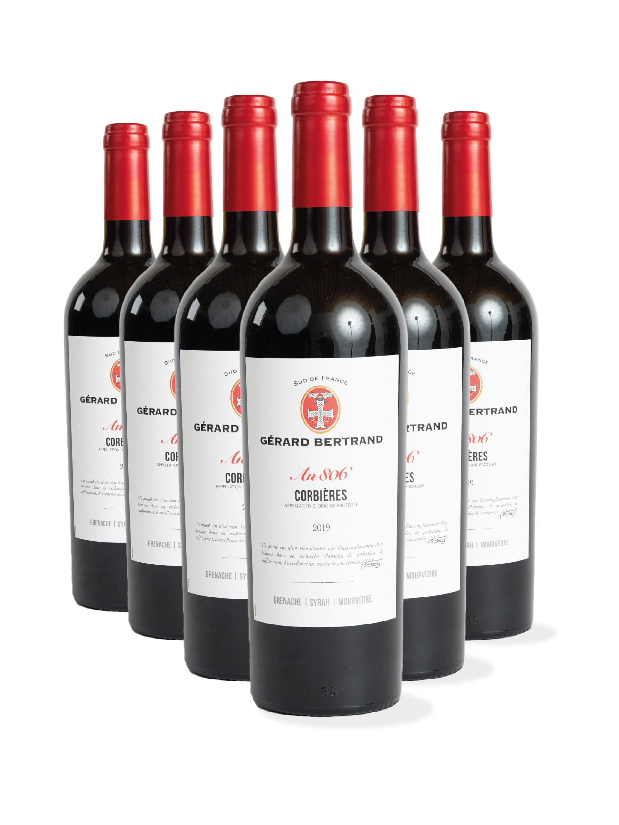 Héritage "An 806" rouge Corbières 2021 Lot 6 Bouteilles 75cl - Gérard Bertrand 