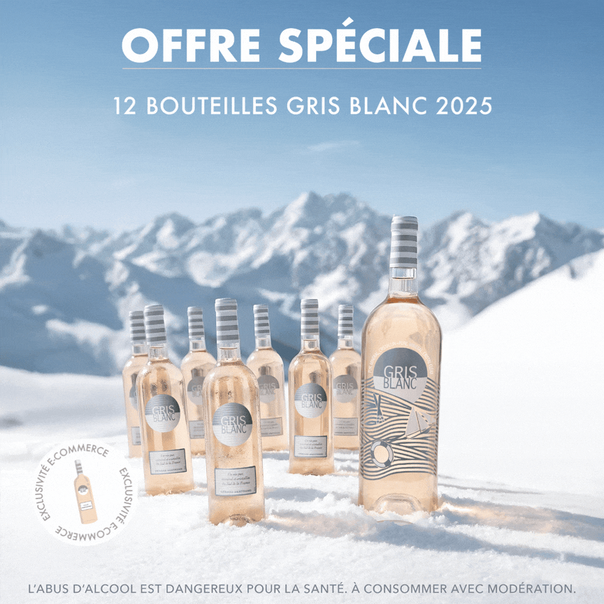 Offre Spéciale 12 bouteilles Gris Blanc 2025 et Magnum 20 ans Offert - Gérard Bertrand 