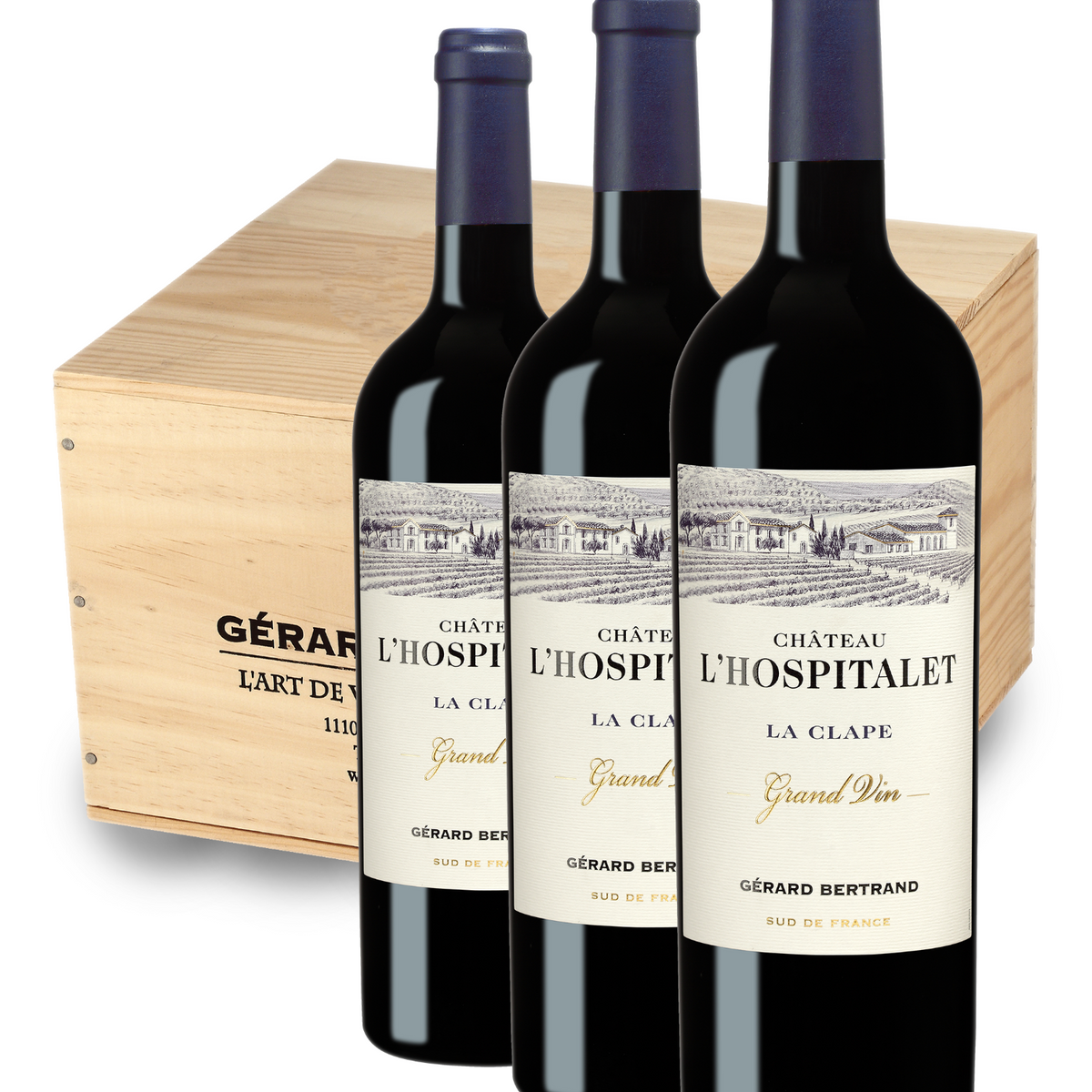Château L'Hospitalet Grand Vin rouge AOP La Clape 2023 – Lot 6 Bouteilles 75cl