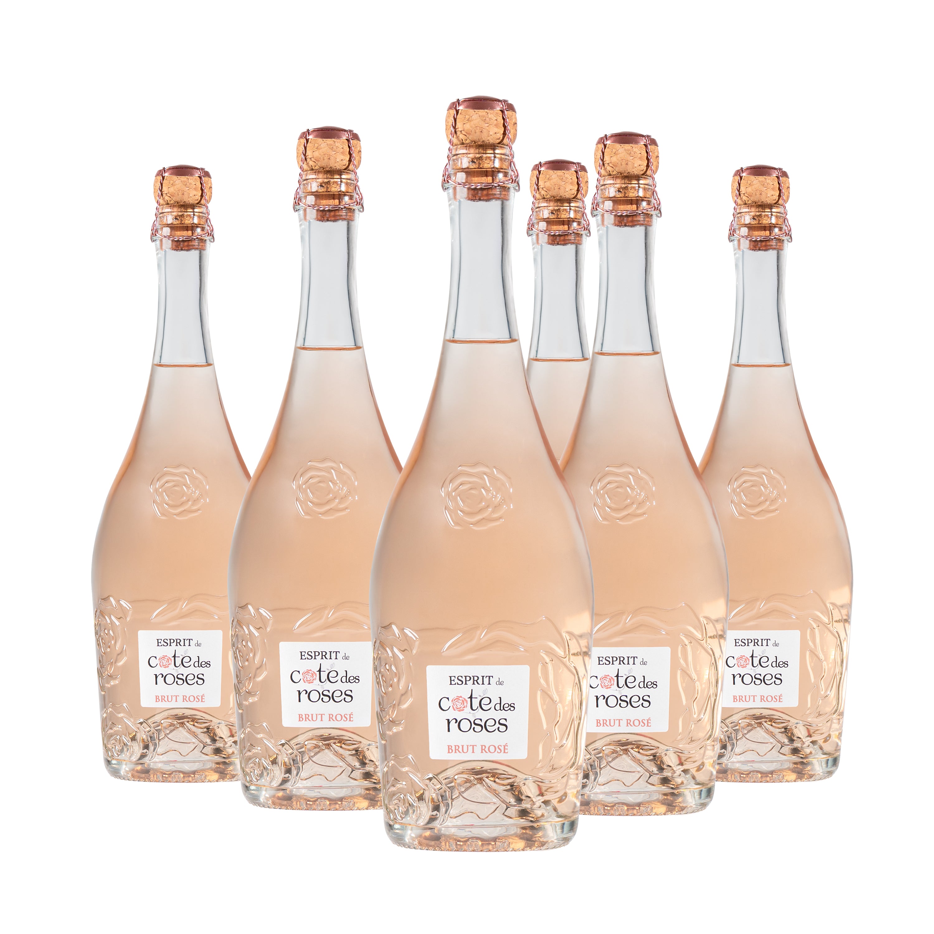 Esprit de Cote des Roses Brut rosé vin effervescent Lot 6 bouteilles 75cl - Gérard Bertrand 